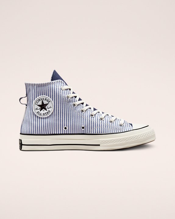 Converse Chuck 70 Lo-Fi Hickory Stripe Magasszárú Top Világos Kék | A27074Q