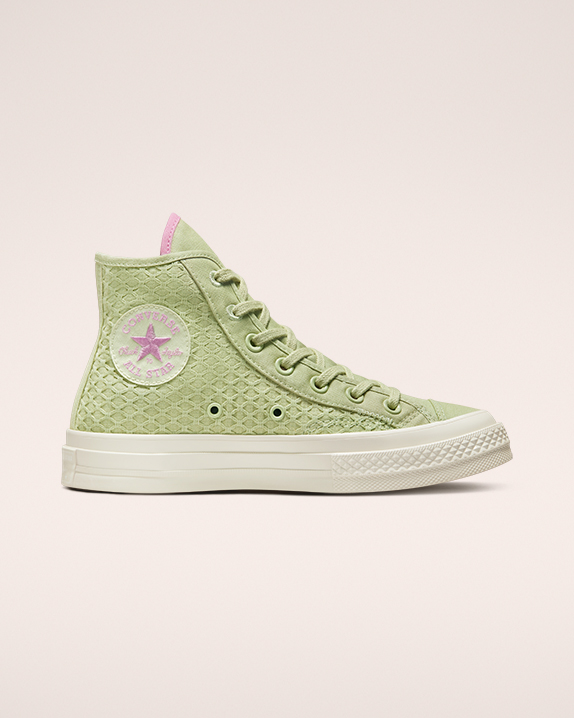 Converse Chuck 70 Nyári Jaquard Magasszárú Top Világos Zöld | A74226L