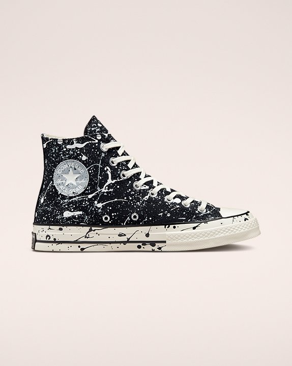 Converse Chuck 70 Paint Splatter Magasszárú Top Fekete | A46018Y