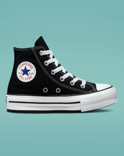 Converse Chuck Taylor All Star Eva Lift Magasszárú Top Fekete | A85491M
