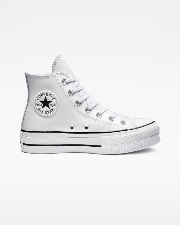 Converse Chuck Taylor All Star Lift Bőr Magasszárú Top Fehér | A36121U