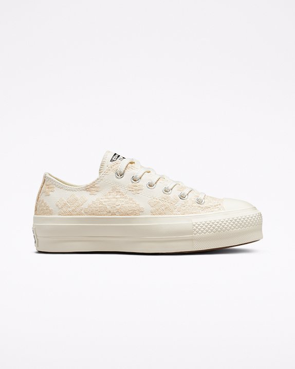 Converse Chuck Taylor All Star Lift Festival Borderie Rövidszárú Top Fehér | A32726F