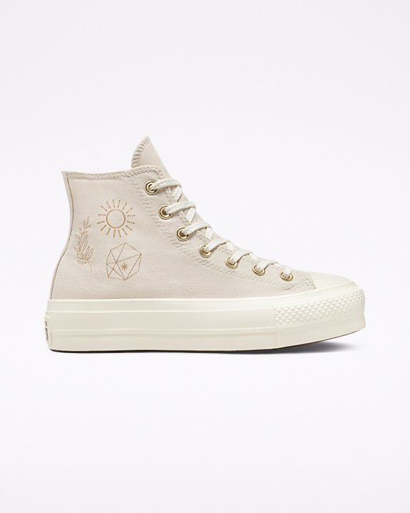 Converse Chuck Taylor All Star Lift Festival Golden Mind Magasszárú Top Bézs | A67041G