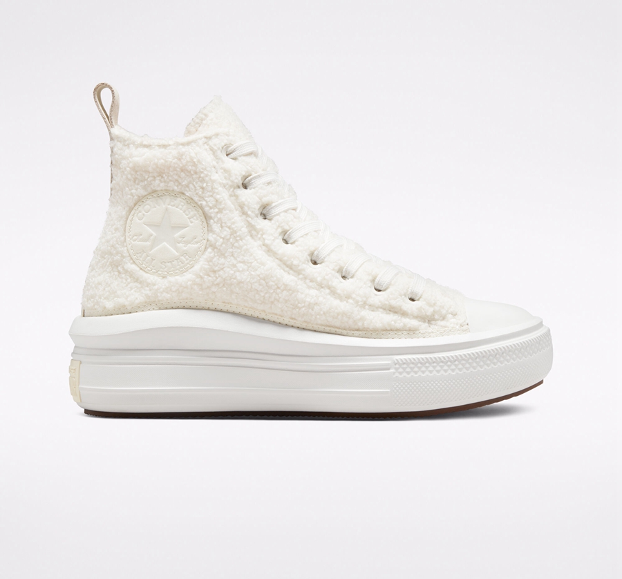 Converse Chuck Taylor All Star Move Platform Cozy Tones Sherpa Fehér | A00523M