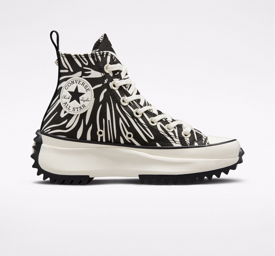 Converse Run Star Hike Platform Animalier Fekete | A06697W