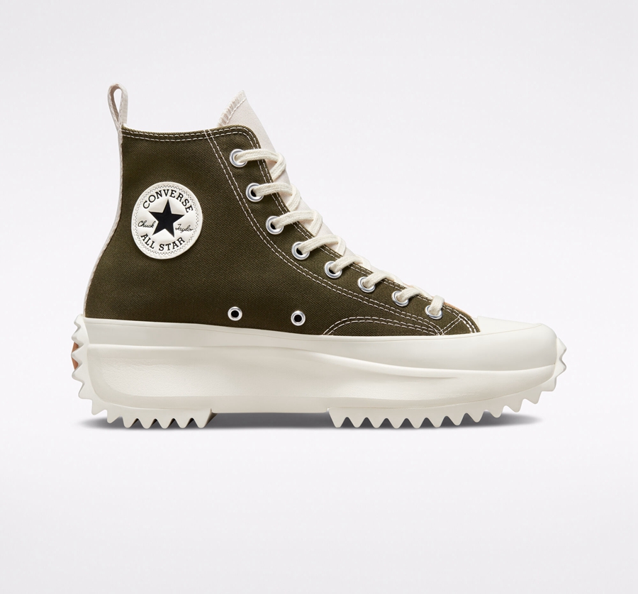 Converse Run Star Hike Platform Tri-Panel Color Block Olivazöld | A07432G
