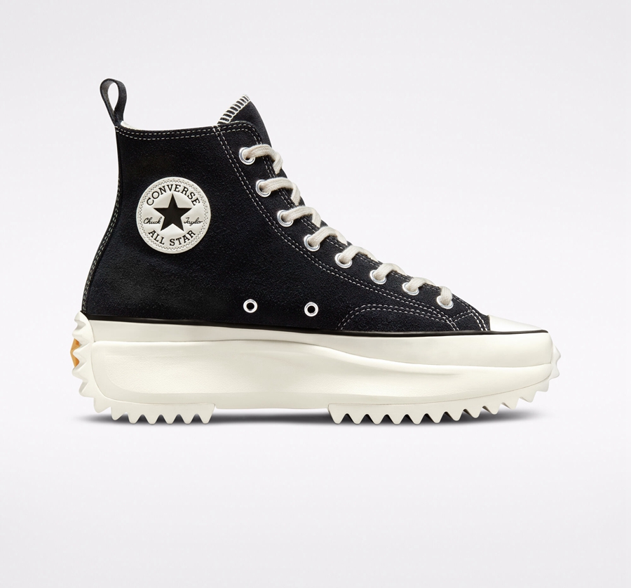 Converse Run Star Hike Platform Velúr Fekete | A88148A