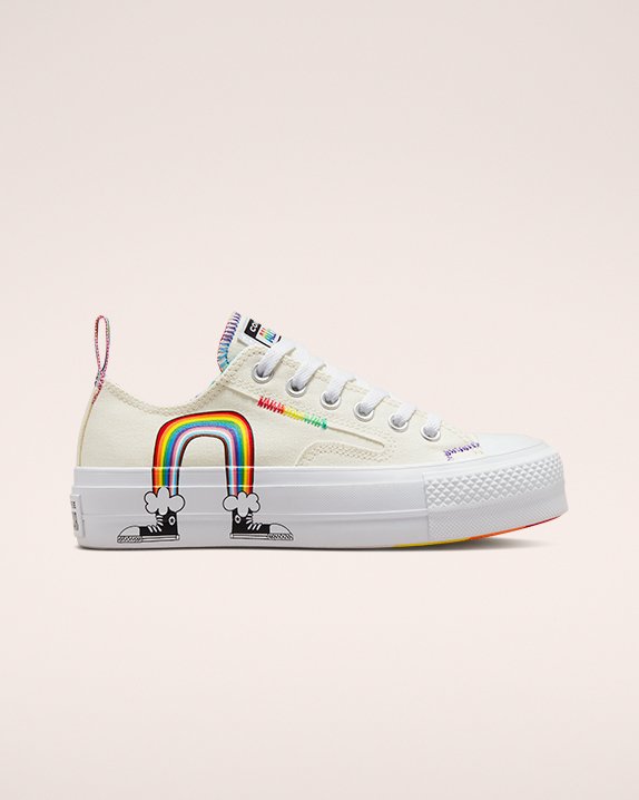 Converse x Pride Lift Chuck Taylor All Star Rövidszárú Top Bézs | A10377Y